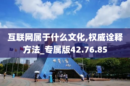 互联网属于什么文化,权威诠释方法_专属版42.76.85