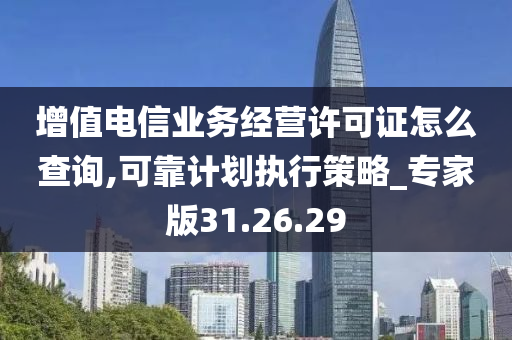 增值电信业务经营许可证怎么查询,可靠计划执行策略_专家版31.26.29