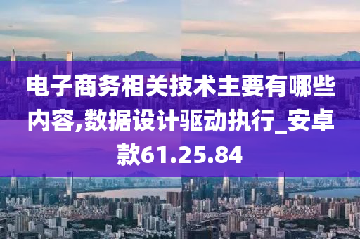 电子商务相关技术主要有哪些内容,数据设计驱动执行_安卓款61.25.84