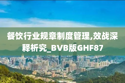 餐饮行业规章制度管理,效战深释析究_BVB版GHF87