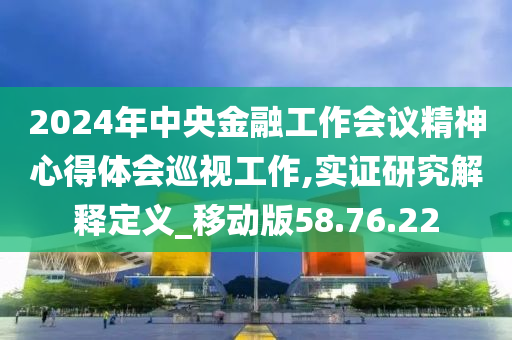 2024年中央金融工作会议精神心得体会巡视工作,实证研究解释定义_移动版58.76.22