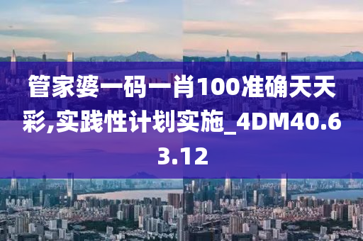 管家婆一码一肖100准确天天彩,实践性计划实施_4DM40.63.12