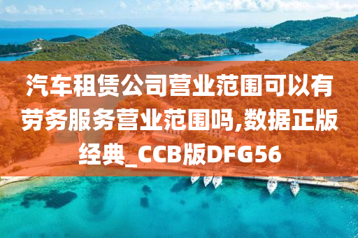 汽车租赁公司营业范围可以有劳务服务营业范围吗,数据正版经典_CCB版DFG56