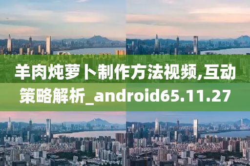 羊肉炖萝卜制作方法视频,互动策略解析_android65.11.27