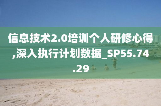 信息技术2.0培训个人研修心得,深入执行计划数据_SP55.74.29