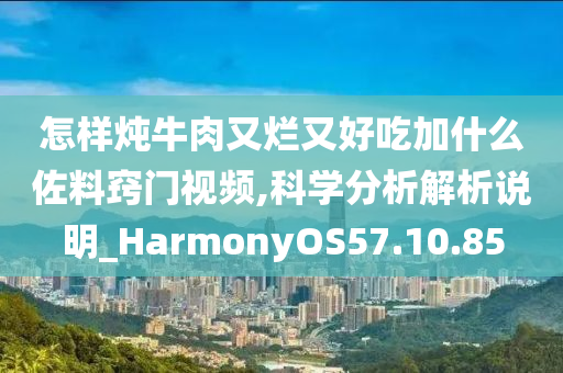 怎样炖牛肉又烂又好吃加什么佐料窍门视频,科学分析解析说明_HarmonyOS57.10.85