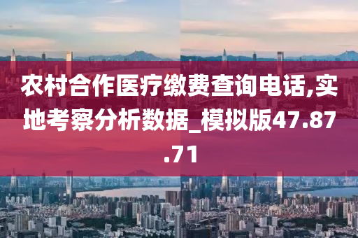 农村合作医疗缴费查询电话,实地考察分析数据_模拟版47.87.71