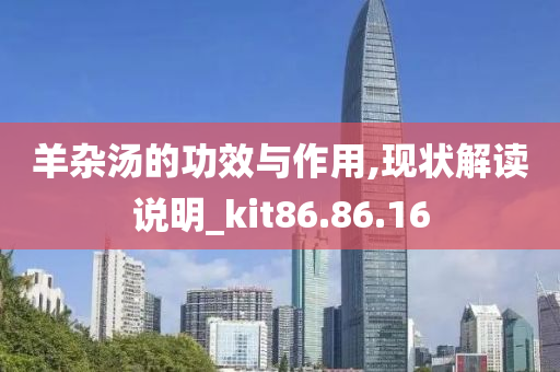 羊杂汤的功效与作用,现状解读说明_kit86.86.16