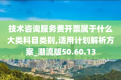 技术咨询服务费开票属于什么大类科目类别,适用计划解析方案_潮流版50.60.13