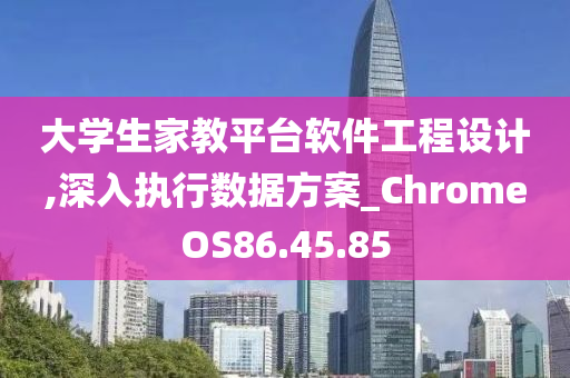 大学生家教平台软件工程设计,深入执行数据方案_ChromeOS86.45.85