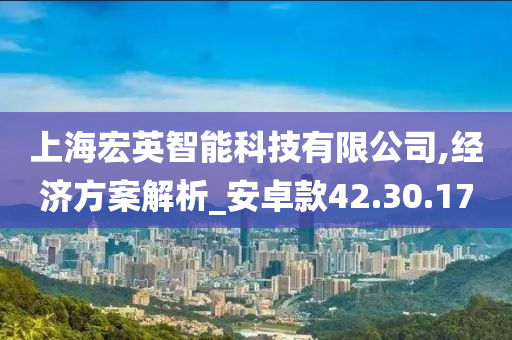 上海宏英智能科技有限公司,经济方案解析_安卓款42.30.17