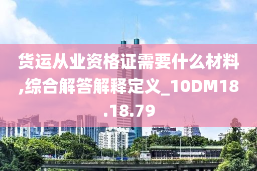 货运从业资格证需要什么材料,综合解答解释定义_10DM18.18.79