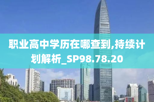 职业高中学历在哪查到,持续计划解析_SP98.78.20