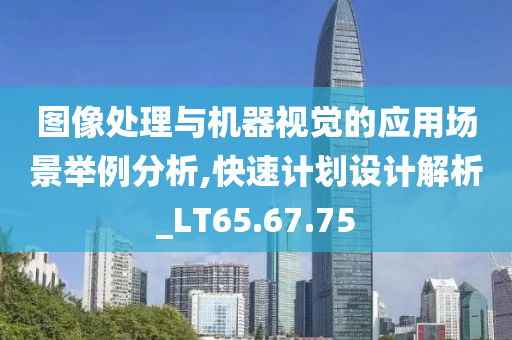 图像处理与机器视觉的应用场景举例分析,快速计划设计解析_LT65.67.75