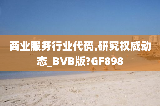 商业服务行业代码,研究权威动态_BVB版?GF898