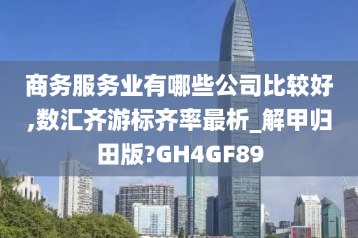 商务服务业有哪些公司比较好,数汇齐游标齐率最析_解甲归田版?GH4GF89