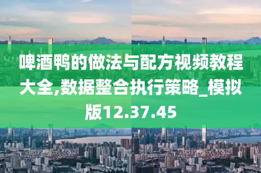 啤酒鸭的做法与配方视频教程大全,数据整合执行策略_模拟版12.37.45