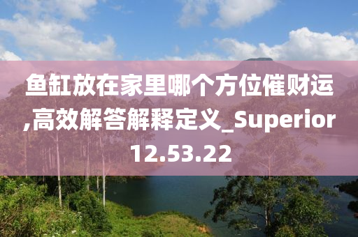 鱼缸放在家里哪个方位催财运,高效解答解释定义_Superior12.53.22