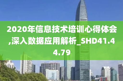 2020年信息技术培训心得体会,深入数据应用解析_SHD41.44.79