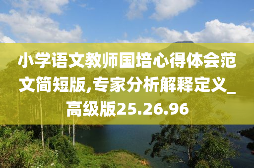 小学语文教师国培心得体会范文简短版,专家分析解释定义_高级版25.26.96