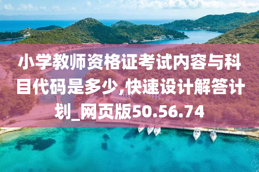 小学教师资格证考试内容与科目代码是多少,快速设计解答计划_网页版50.56.74