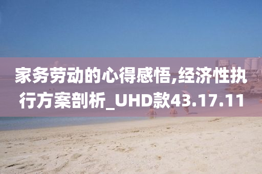 家务劳动的心得感悟,经济性执行方案剖析_UHD款43.17.11