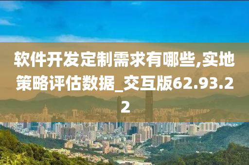 软件开发定制需求有哪些,实地策略评估数据_交互版62.93.22