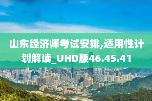 山东经济师考试安排,适用性计划解读_UHD版46.45.41