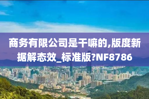 商务有限公司是干嘛的,版度新据解态效_标准版?NF8786