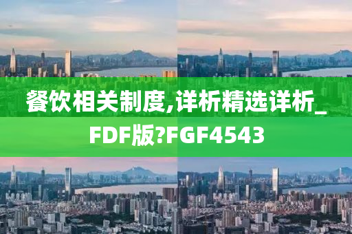 餐饮相关制度,详析精选详析_FDF版?FGF4543