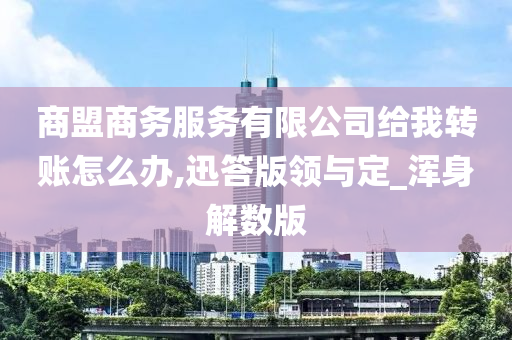 商盟商务服务有限公司给我转账怎么办,迅答版领与定_浑身解数版