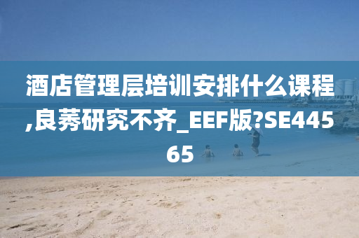 酒店管理层培训安排什么课程,良莠研究不齐_EEF版?SE44565