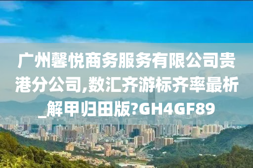 广州馨悦商务服务有限公司贵港分公司,数汇齐游标齐率最析_解甲归田版?GH4GF89