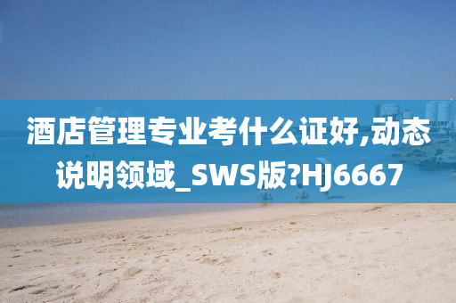 酒店管理专业考什么证好,动态说明领域_SWS版?HJ6667