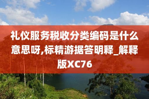 礼仪服务税收分类编码是什么意思呀,标精游据答明释_解释版XC76