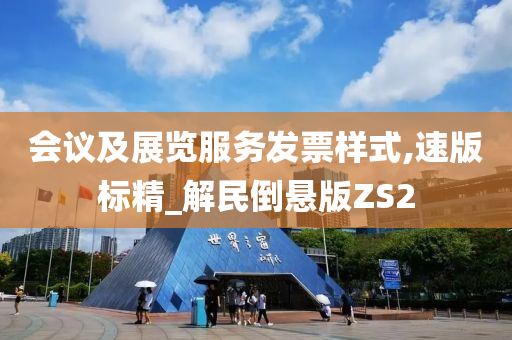 会议及展览服务发票样式,速版标精_解民倒悬版ZS2