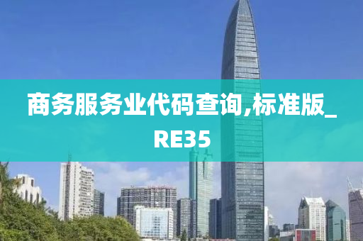 商务服务业代码查询,标准版_RE35