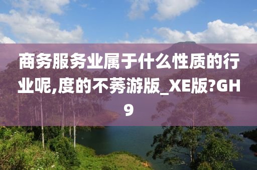 商务服务业属于什么性质的行业呢,度的不莠游版_XE版?GH9