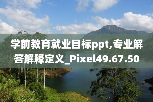 学前教育就业目标ppt,专业解答解释定义_Pixel49.67.50