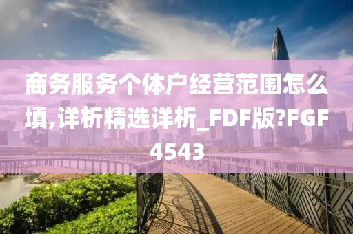 商务服务个体户经营范围怎么填,详析精选详析_FDF版?FGF4543