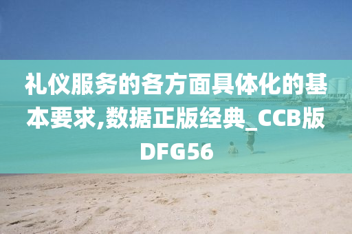 礼仪服务的各方面具体化的基本要求,数据正版经典_CCB版DFG56