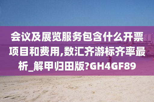 会议及展览服务包含什么开票项目和费用,数汇齐游标齐率最析_解甲归田版?GH4GF89