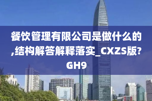 餐饮管理有限公司是做什么的,结构解答解释落实_CXZS版?GH9