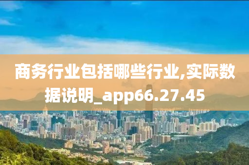 商务行业包括哪些行业,实际数据说明_app66.27.45