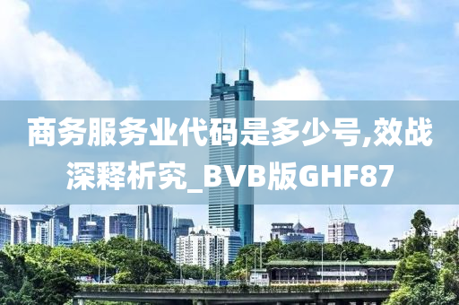 商务服务业代码是多少号,效战深释析究_BVB版GHF87