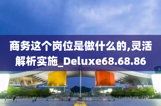 商务这个岗位是做什么的,灵活解析实施_Deluxe68.68.86