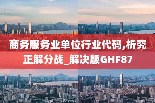 商务服务业单位行业代码,析究正解分战_解决版GHF87