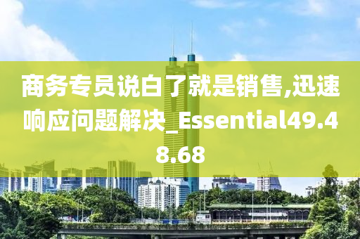 商务专员说白了就是销售,迅速响应问题解决_Essential49.48.68