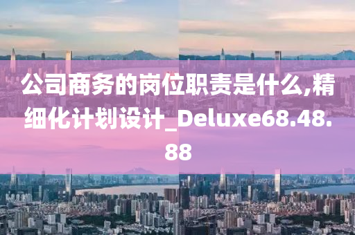 公司商务的岗位职责是什么,精细化计划设计_Deluxe68.48.88