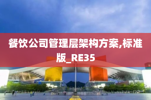 餐饮公司管理层架构方案,标准版_RE35